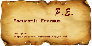 Pacurariu Erazmus névjegykártya